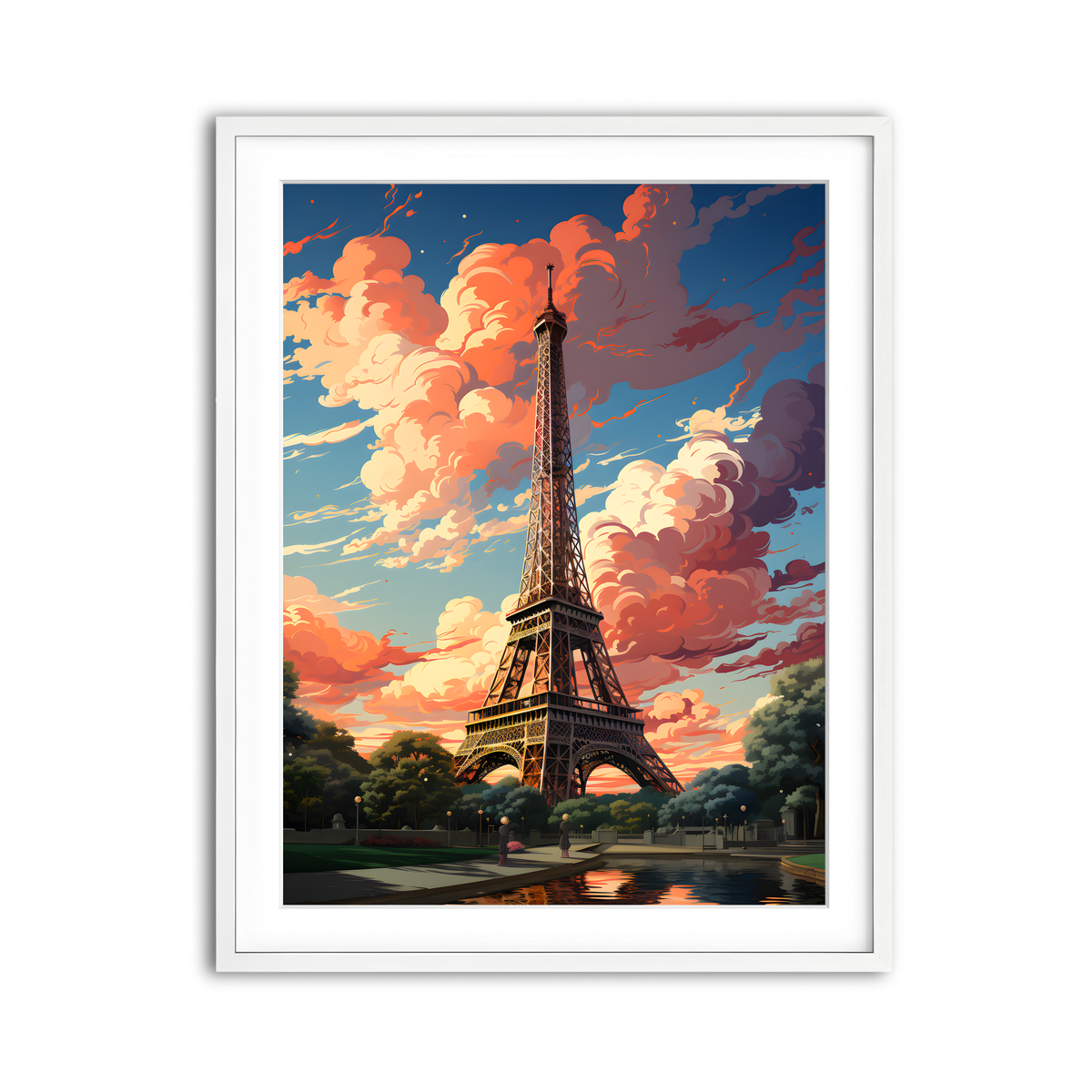 Framed Print 3x4 White