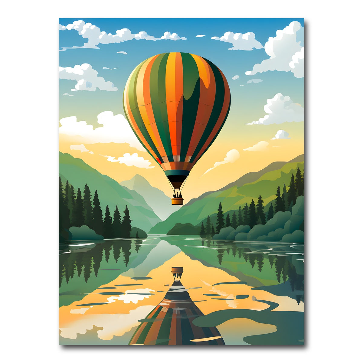 AUTO-MOCKUP WHITE | France - Serre-Poncon Lake | 1 Piece | Gallery Wrap Canvas | group=3x4