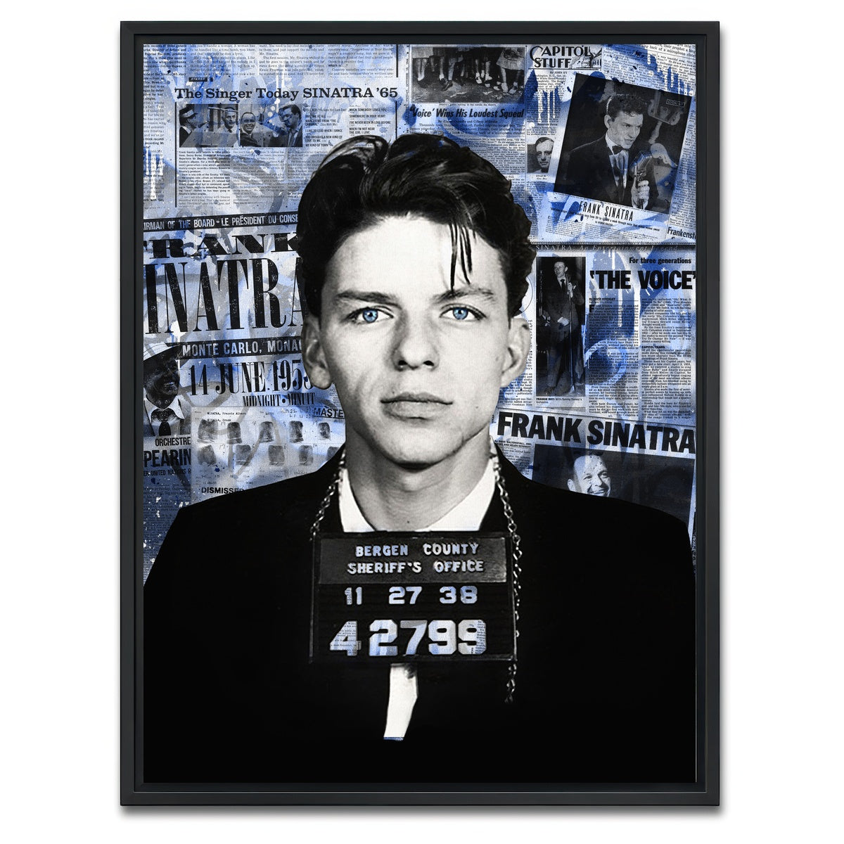 AUTO-MOCKUP WHITE | Frank Sinatra | 1 Piece | Black Framed Canvas | group=3x4