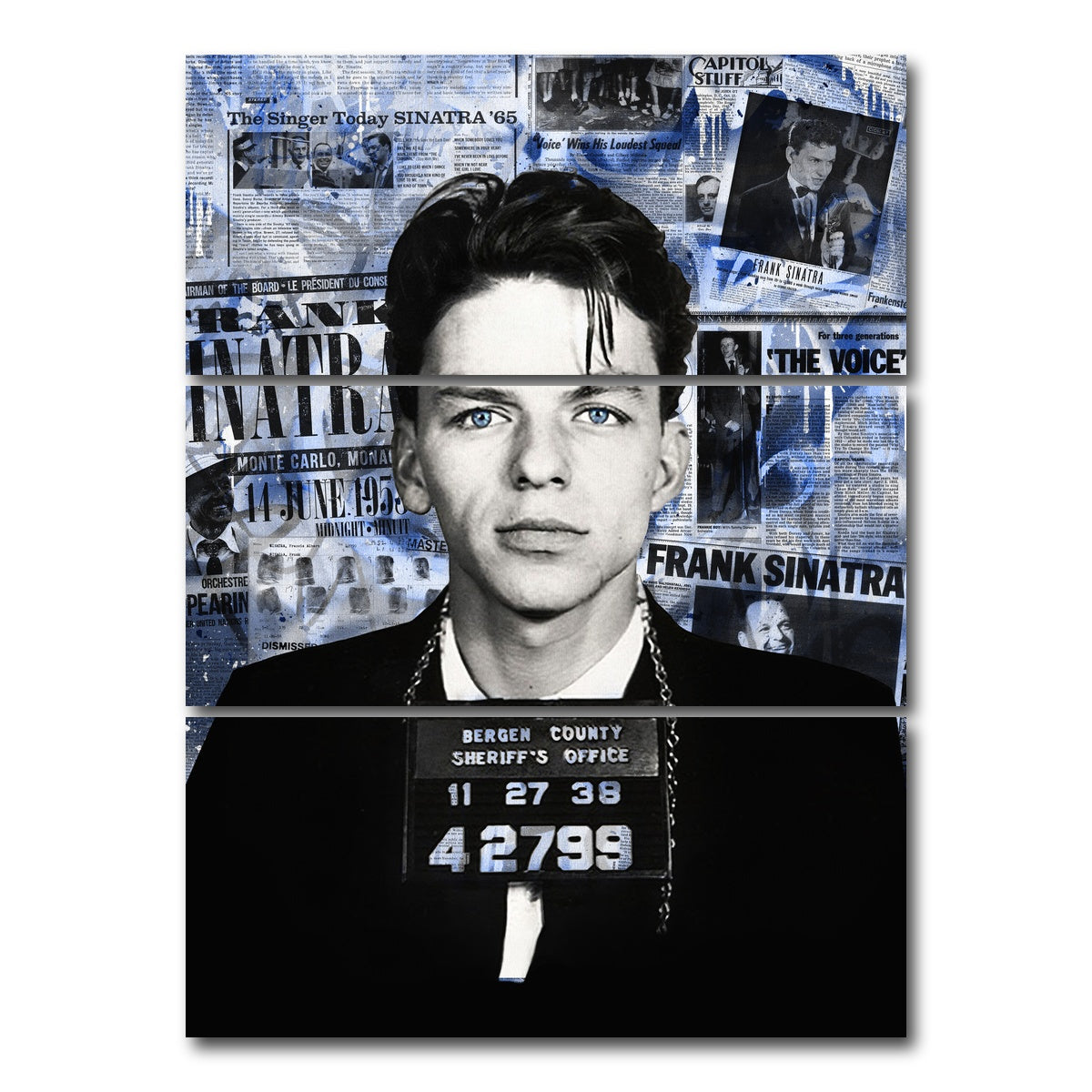 AUTO-MOCKUP WHITE | Frank Sinatra | 3 Piece | Gallery Wrap Canvas | group=8x18_stacked