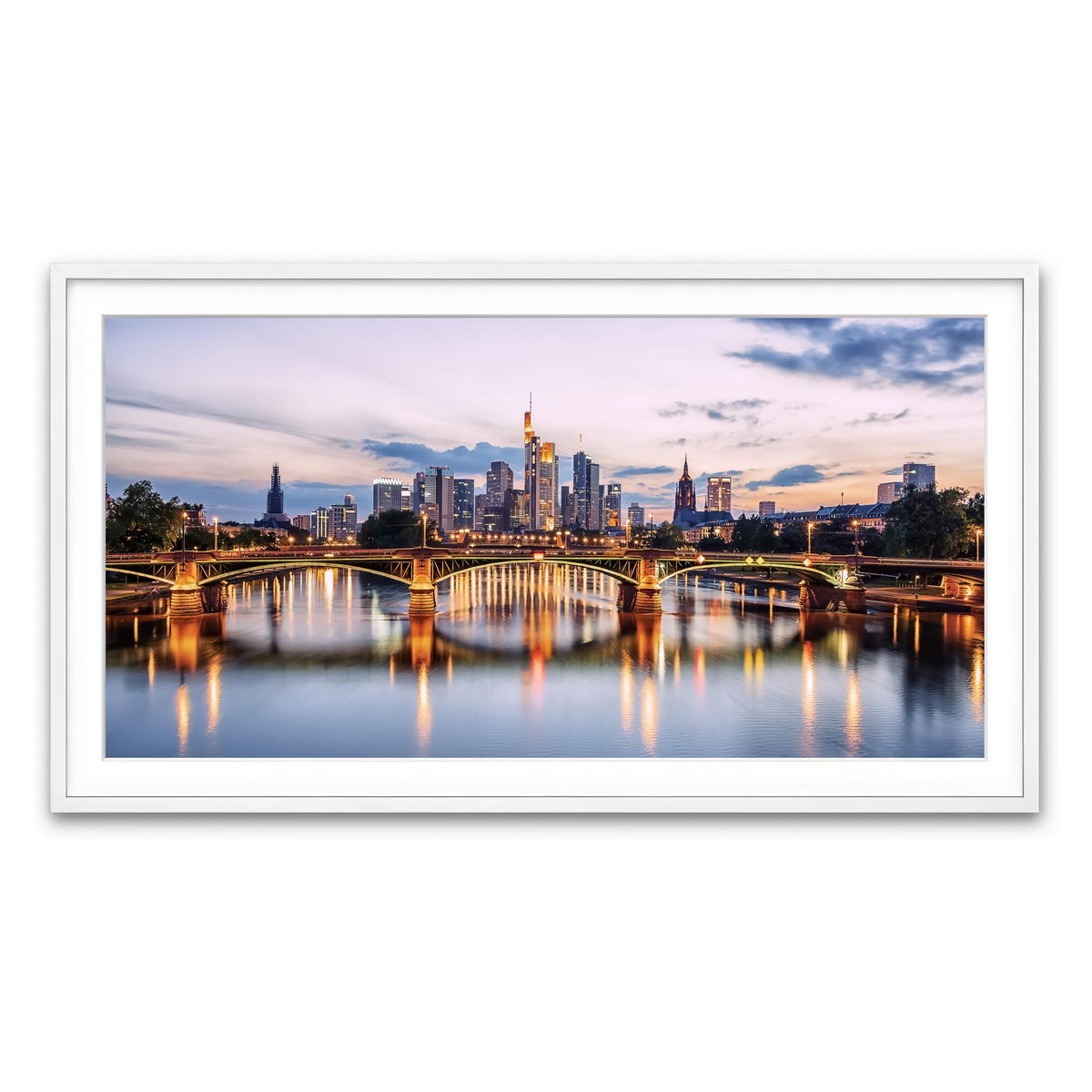 Framed Print 2x1 White