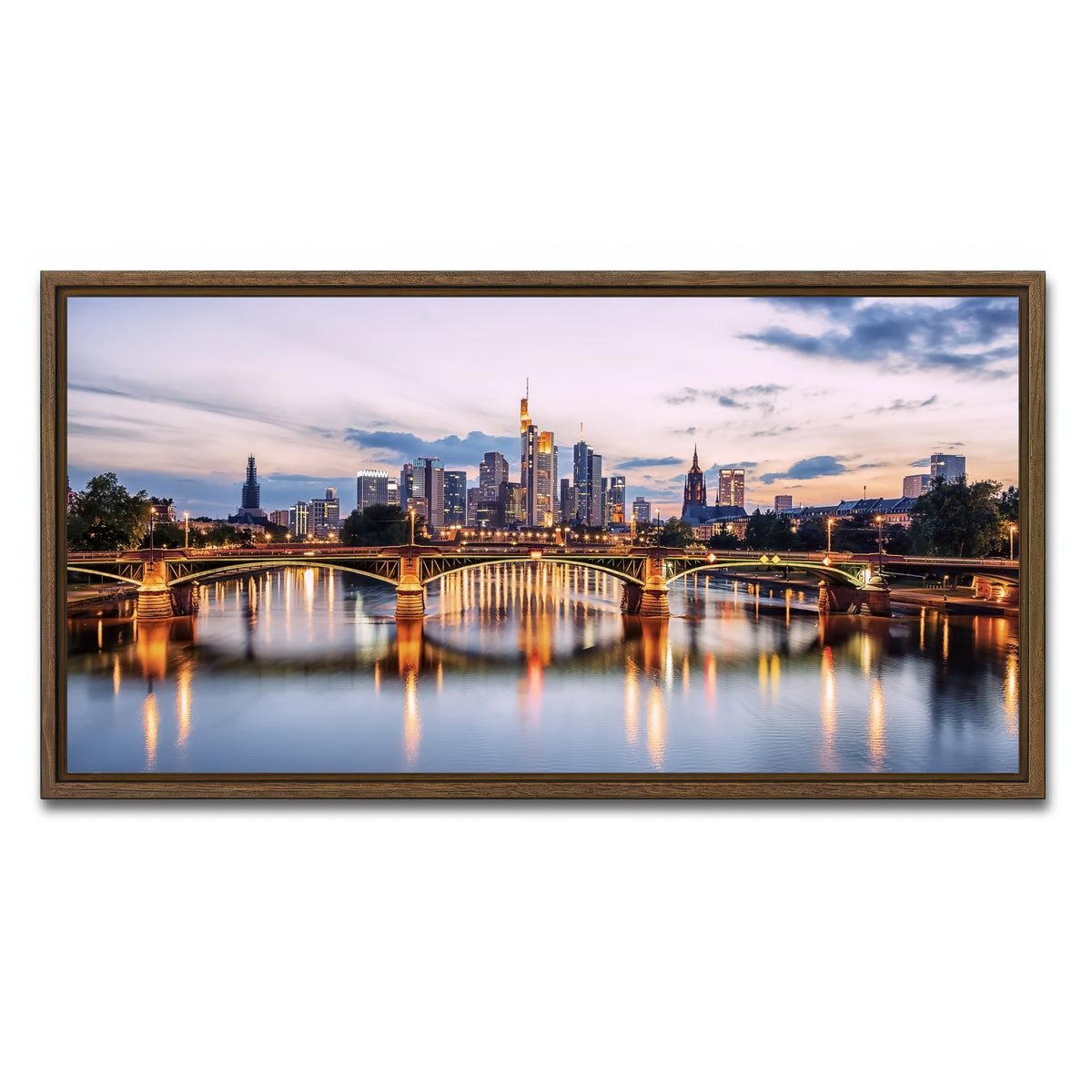 AUTO-MOCKUP WHITE | Frankfurt | 1 Piece | Walnut Framed Canvas | group=2x1