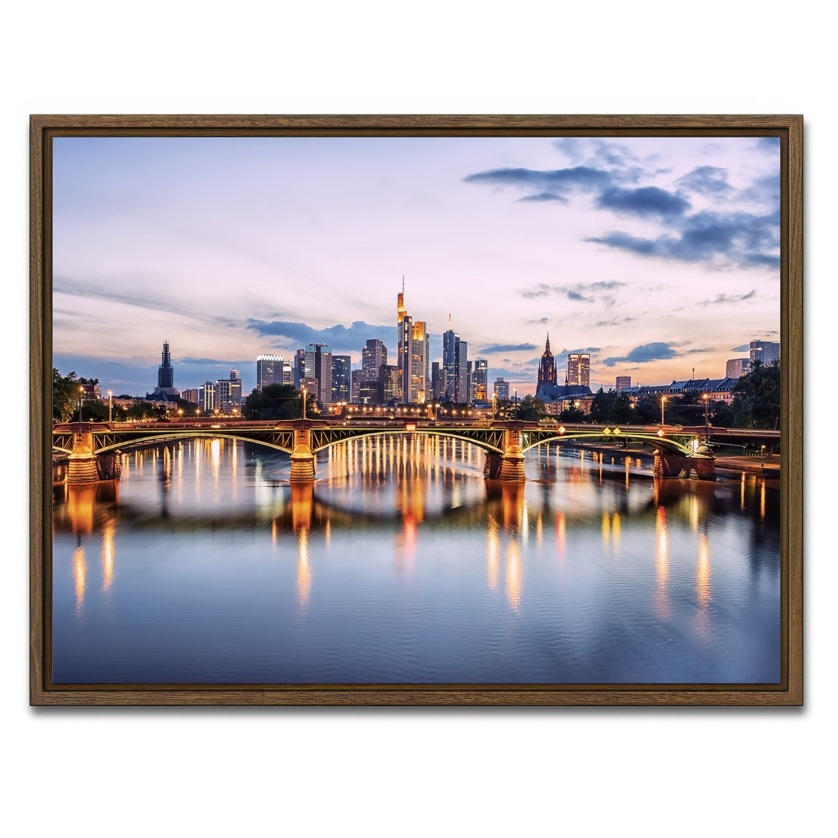 AUTO-MOCKUP WHITE | Frankfurt | 1 Piece | Walnut Framed Canvas | group=4x3
