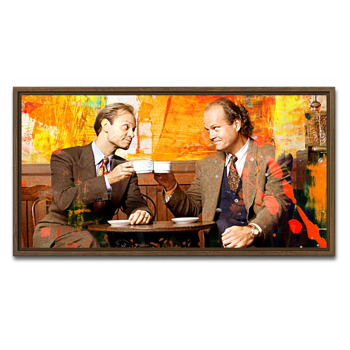 AUTO-MOCKUP WHITE | Frasier | 1 Piece | Walnut Framed Canvas | group=2x1