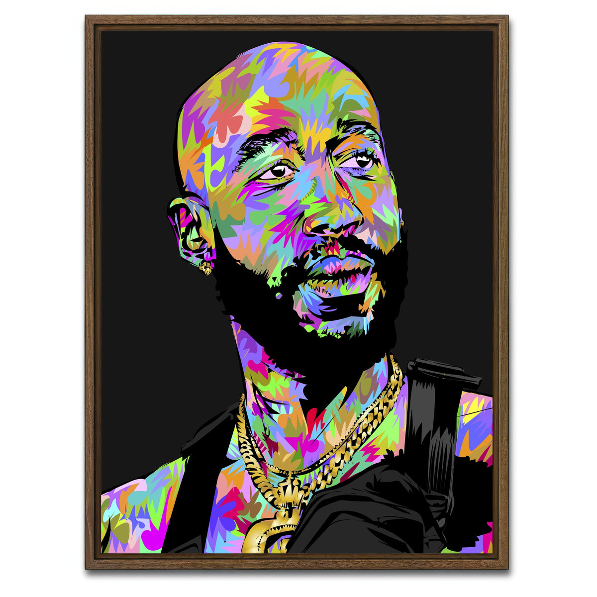 AUTO-MOCKUP WHITE | Freddie Gibbs | 1 Piece | Walnut Framed Canvas | group=3x4