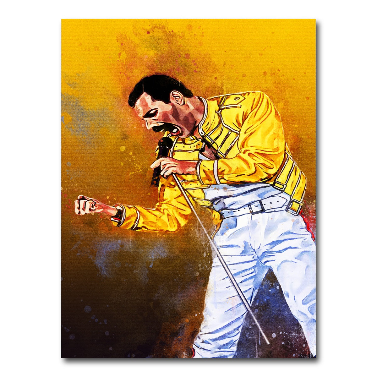 Freddie Mercury Painting Wall Art