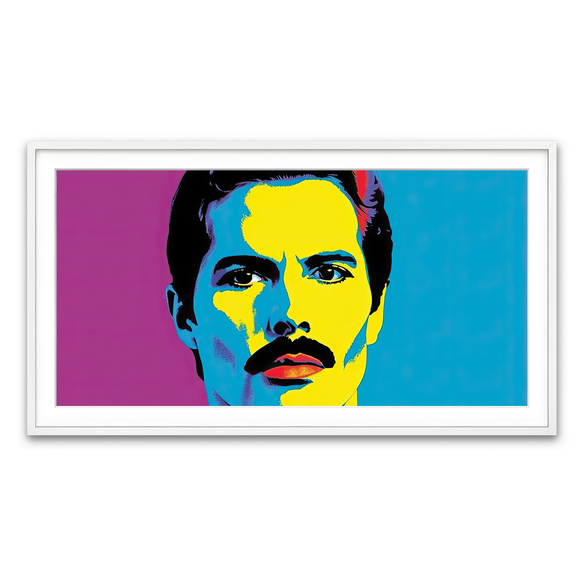 Framed Print 2x1 White