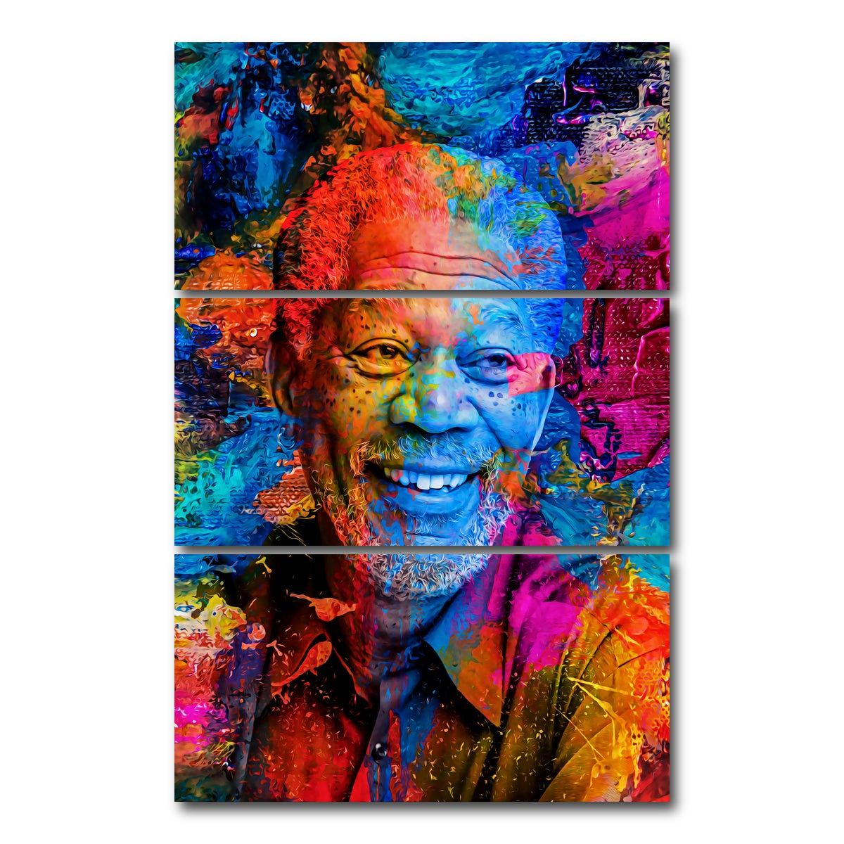 AUTO-MOCKUP WHITE | Freeman | 3 Piece | Gallery Wrap Canvas | group=12x24_stacked