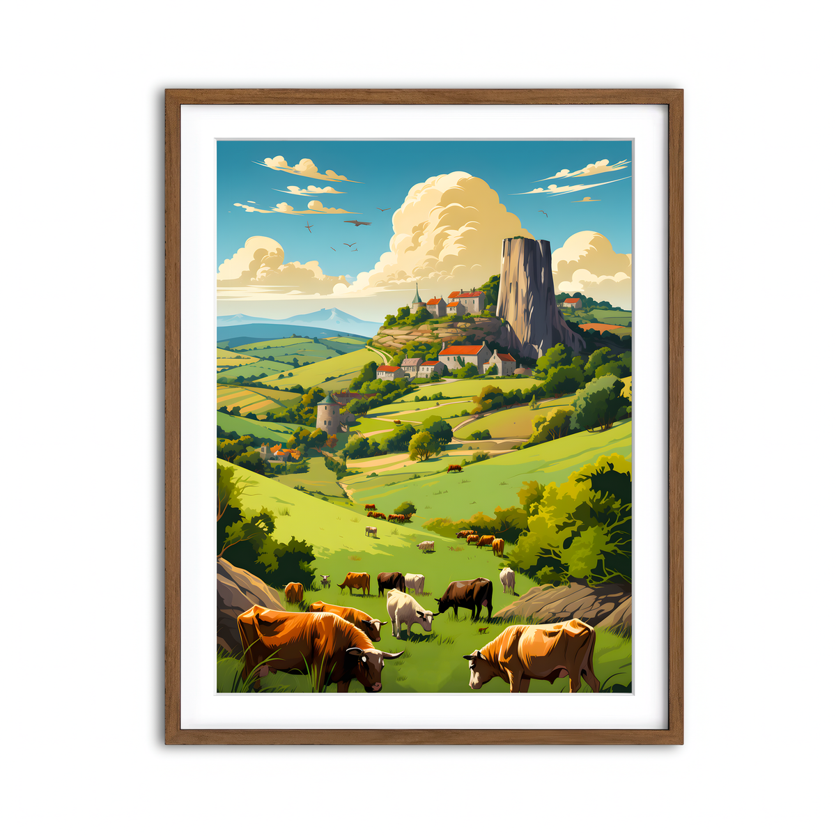 Framed Print 3x4 Walnut