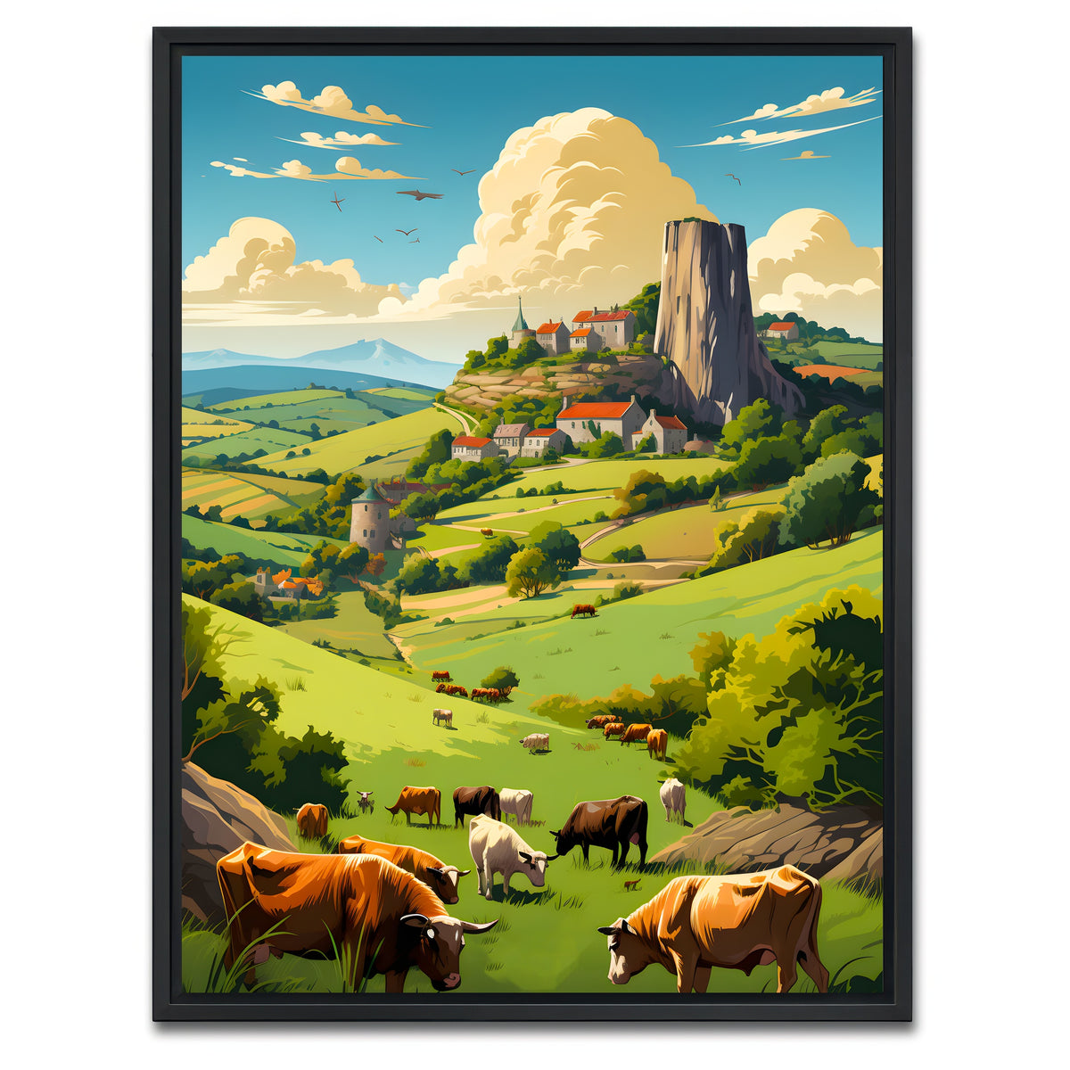 AUTO-MOCKUP WHITE | French Countryside | 1 Piece | Black Framed Canvas | group=3x4