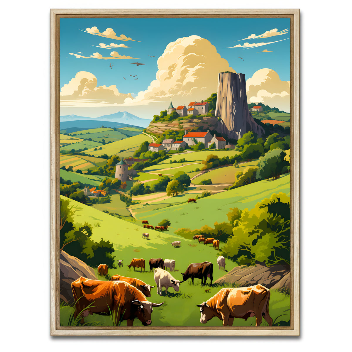 AUTO-MOCKUP WHITE | French Countryside | 1 Piece | Natural Framed Canvas | group=3x4