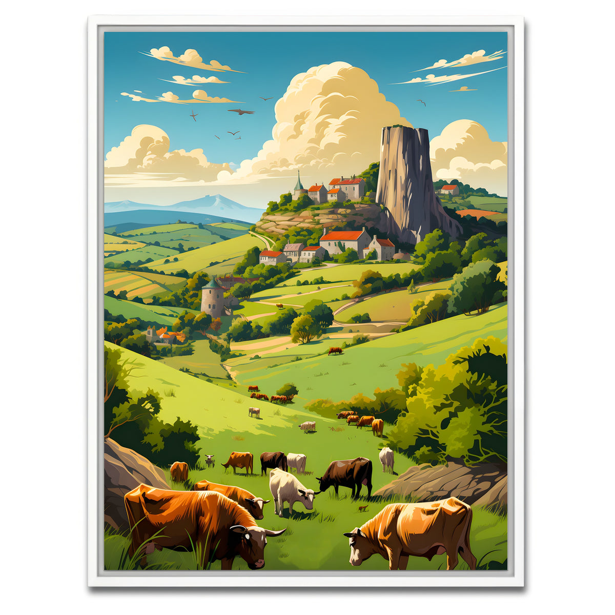 AUTO-MOCKUP WHITE | French Countryside | 1 Piece | White Framed Canvas | group=3x4