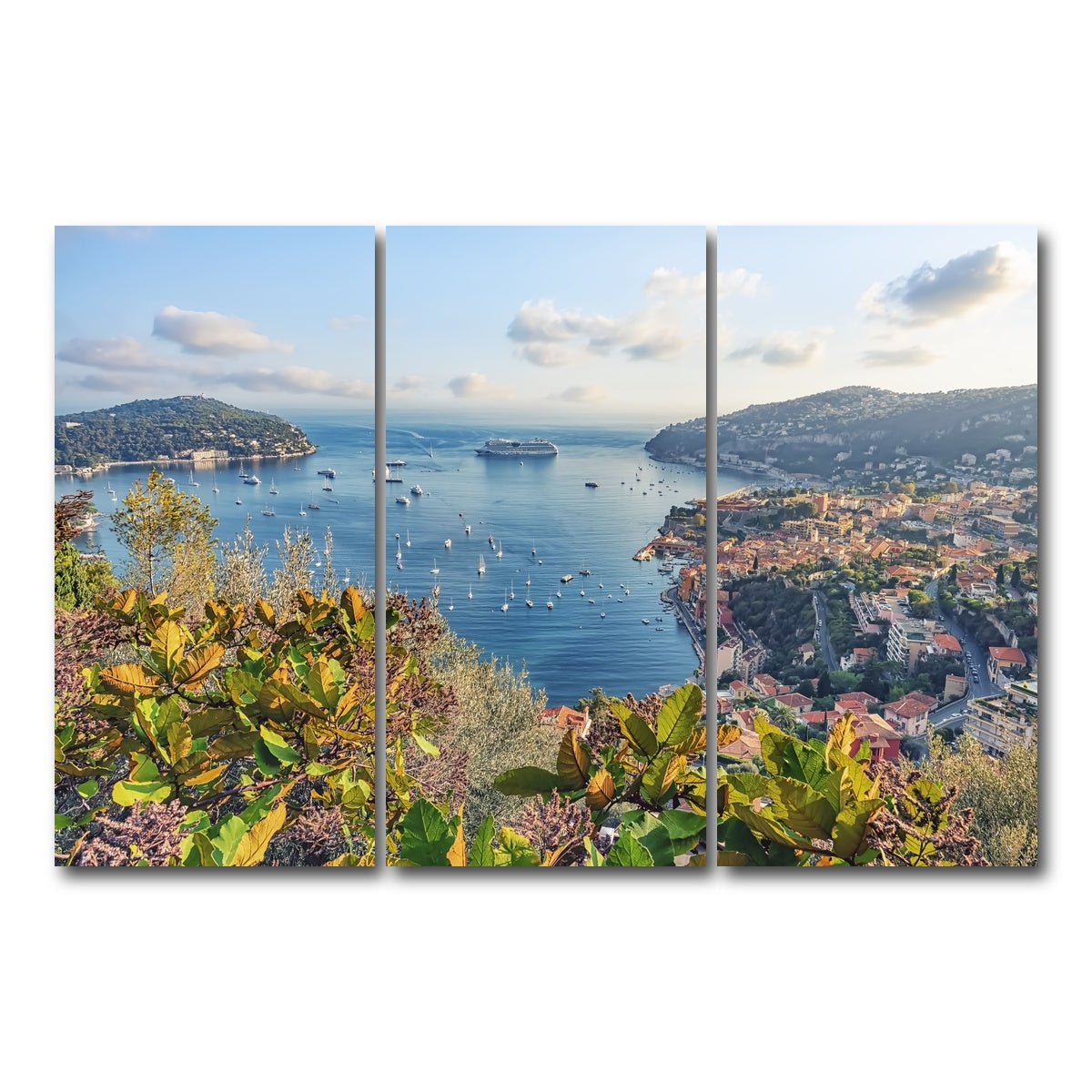 AUTO-MOCKUP WHITE | French Riviera | 3 Piece | Gallery Wrap Canvas | group=12x24