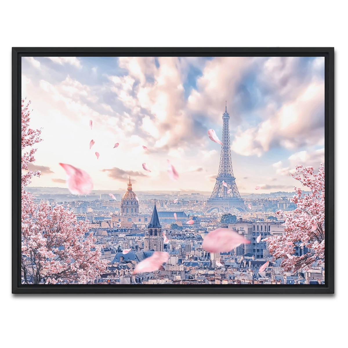 AUTO-MOCKUP WHITE | French Sakura | 1 Piece | Black Framed Canvas | group=4x3