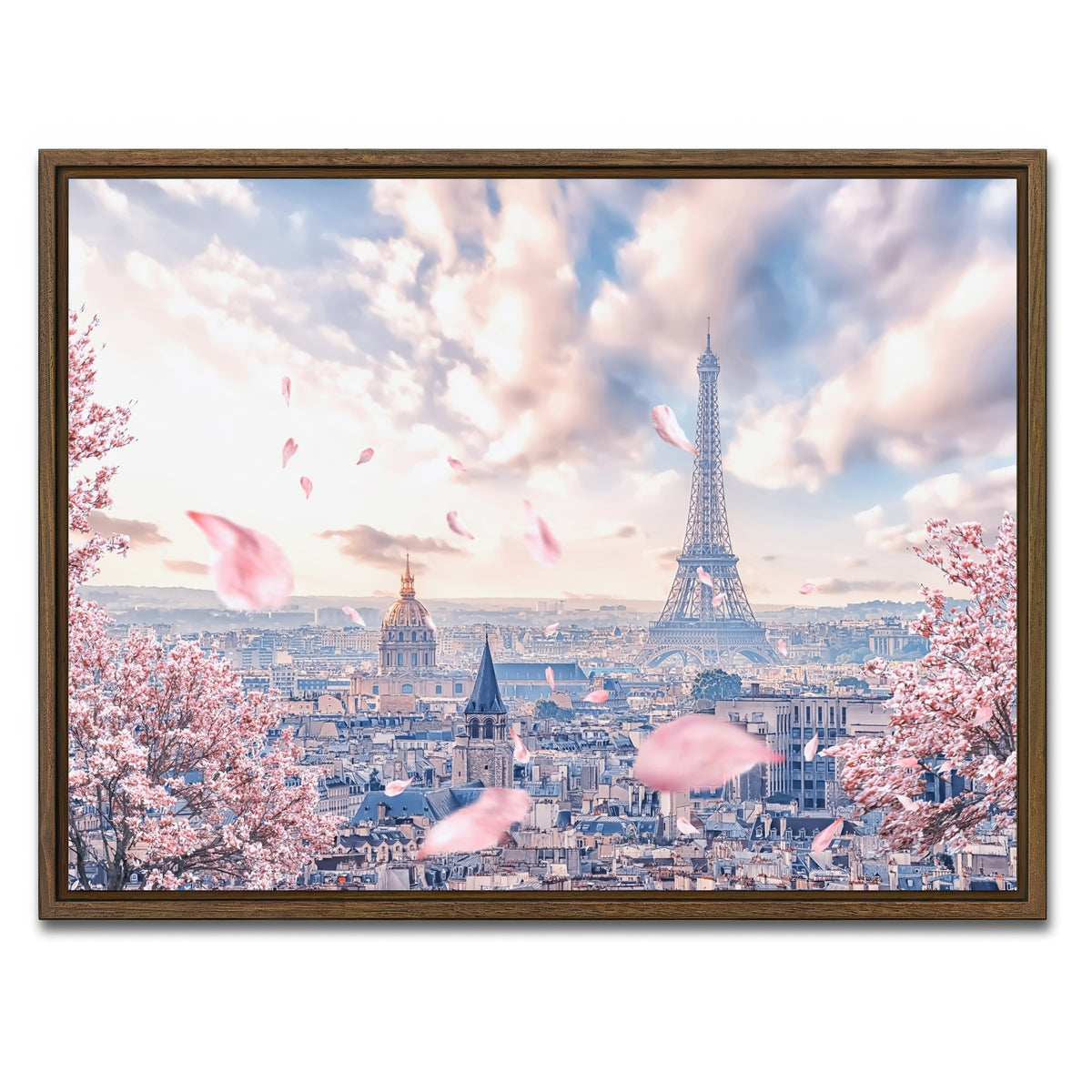 AUTO-MOCKUP WHITE | French Sakura | 1 Piece | Walnut Framed Canvas | group=4x3