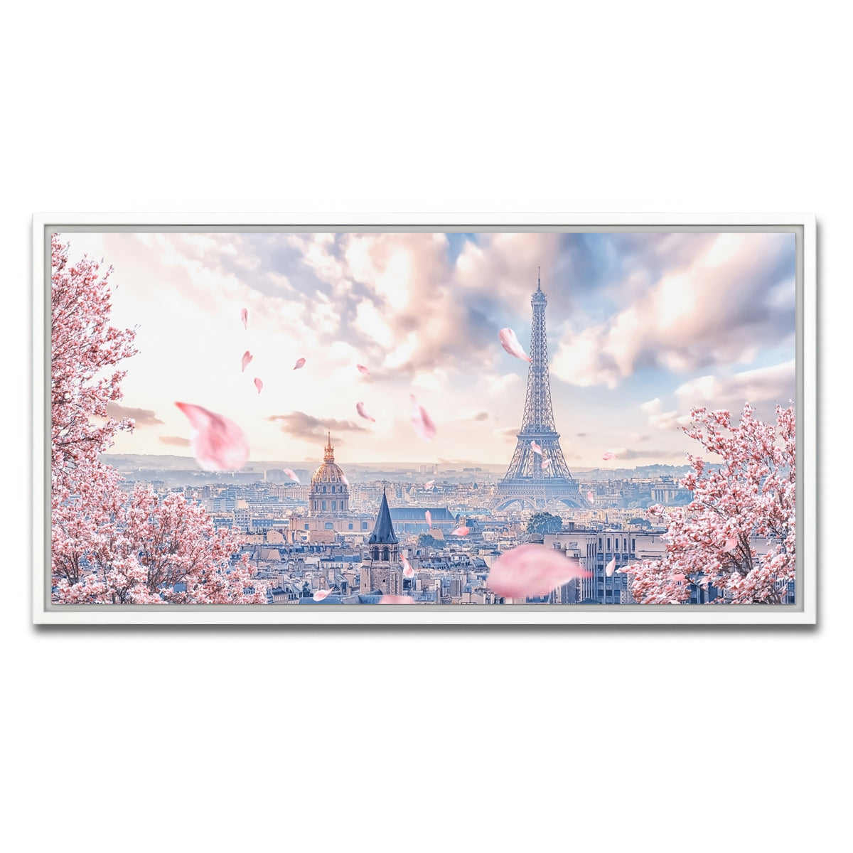AUTO-MOCKUP WHITE | French Sakura | 1 Piece | White Framed Canvas | group=2x1