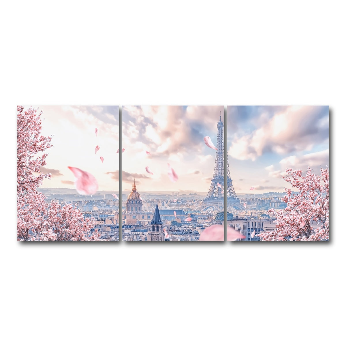 AUTO-MOCKUP WHITE | French Sakura | 3 Piece | Gallery Wrap Canvas | group=18x24