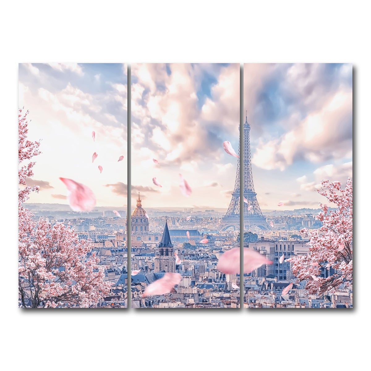 AUTO-MOCKUP WHITE | French Sakura | 3 Piece | Gallery Wrap Canvas | group=8x18
