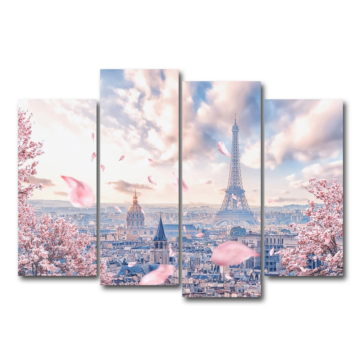 AUTO-MOCKUP WHITE | French Sakura | 4 Piece | Gallery Wrap Canvas | group=4_normal