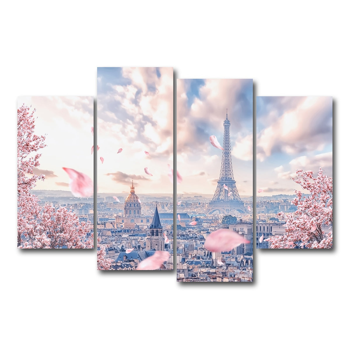 AUTO-MOCKUP WHITE | French Sakura | 4 Piece | Gallery Wrap Canvas | group=4_short