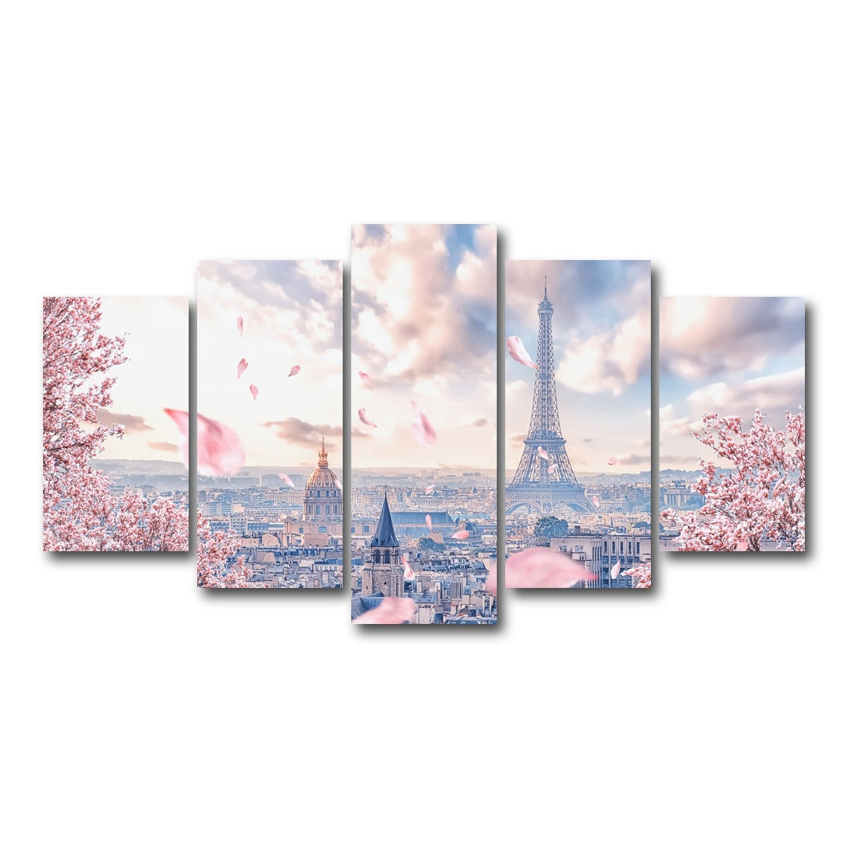 AUTO-MOCKUP WHITE | French Sakura | 5 Piece | Gallery Wrap Canvas | group=5_normal