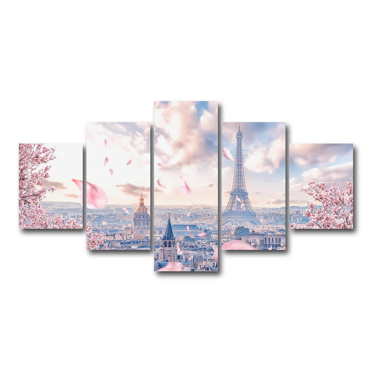 AUTO-MOCKUP WHITE | French Sakura | 5 Piece | Gallery Wrap Canvas | group=5_short