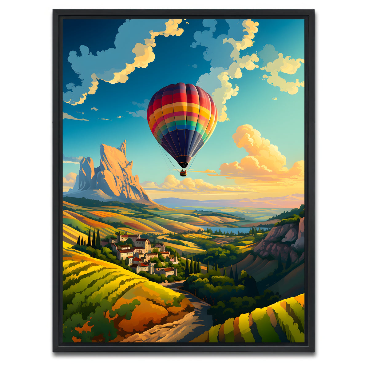 AUTO-MOCKUP WHITE | French Vineyards | 1 Piece | Black Framed Canvas | group=3x4