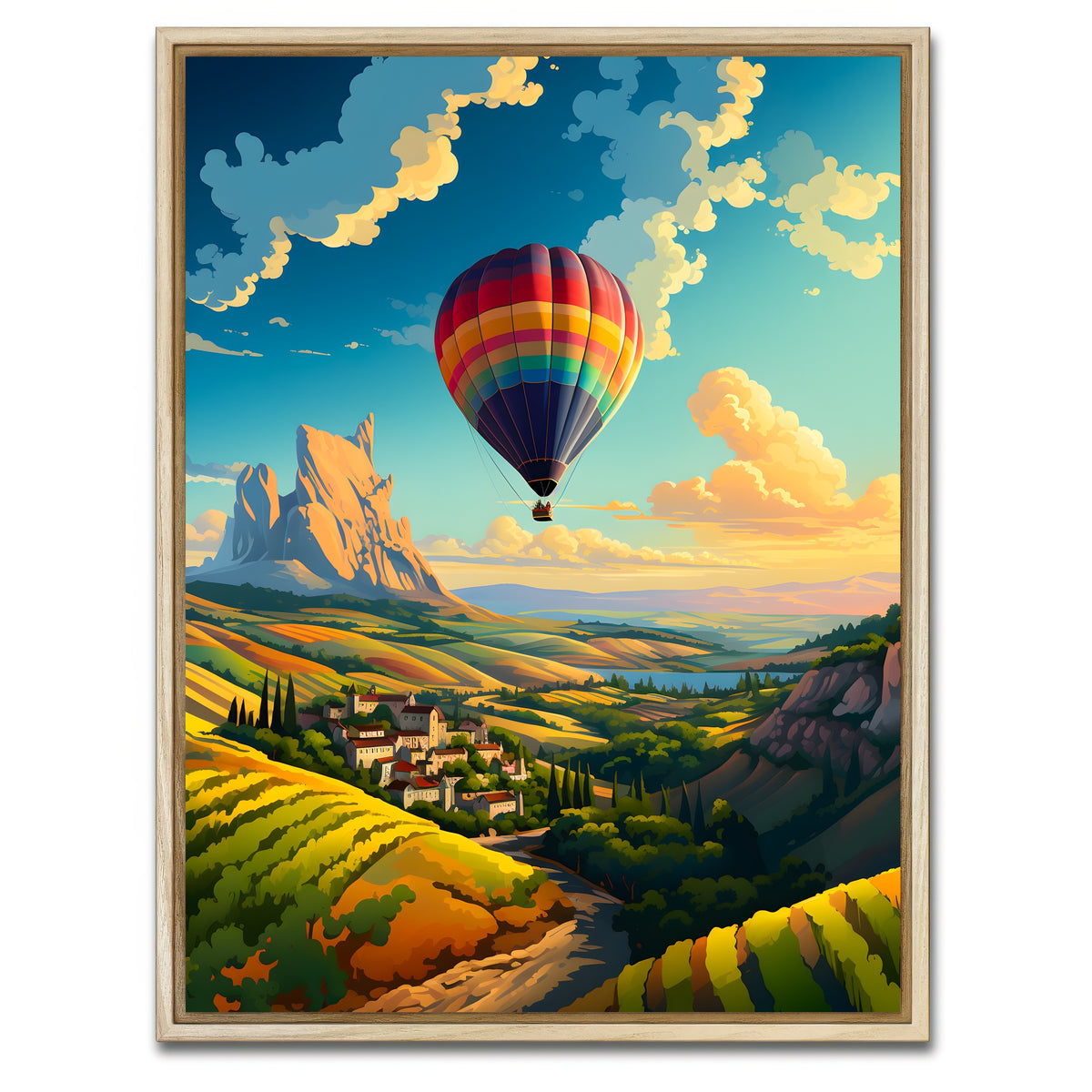 AUTO-MOCKUP WHITE | French Vineyards | 1 Piece | Natural Framed Canvas | group=3x4