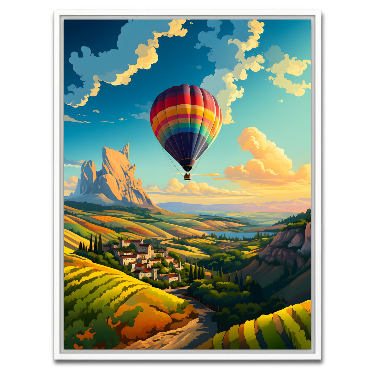 AUTO-MOCKUP WHITE | French Vineyards | 1 Piece | White Framed Canvas | group=3x4