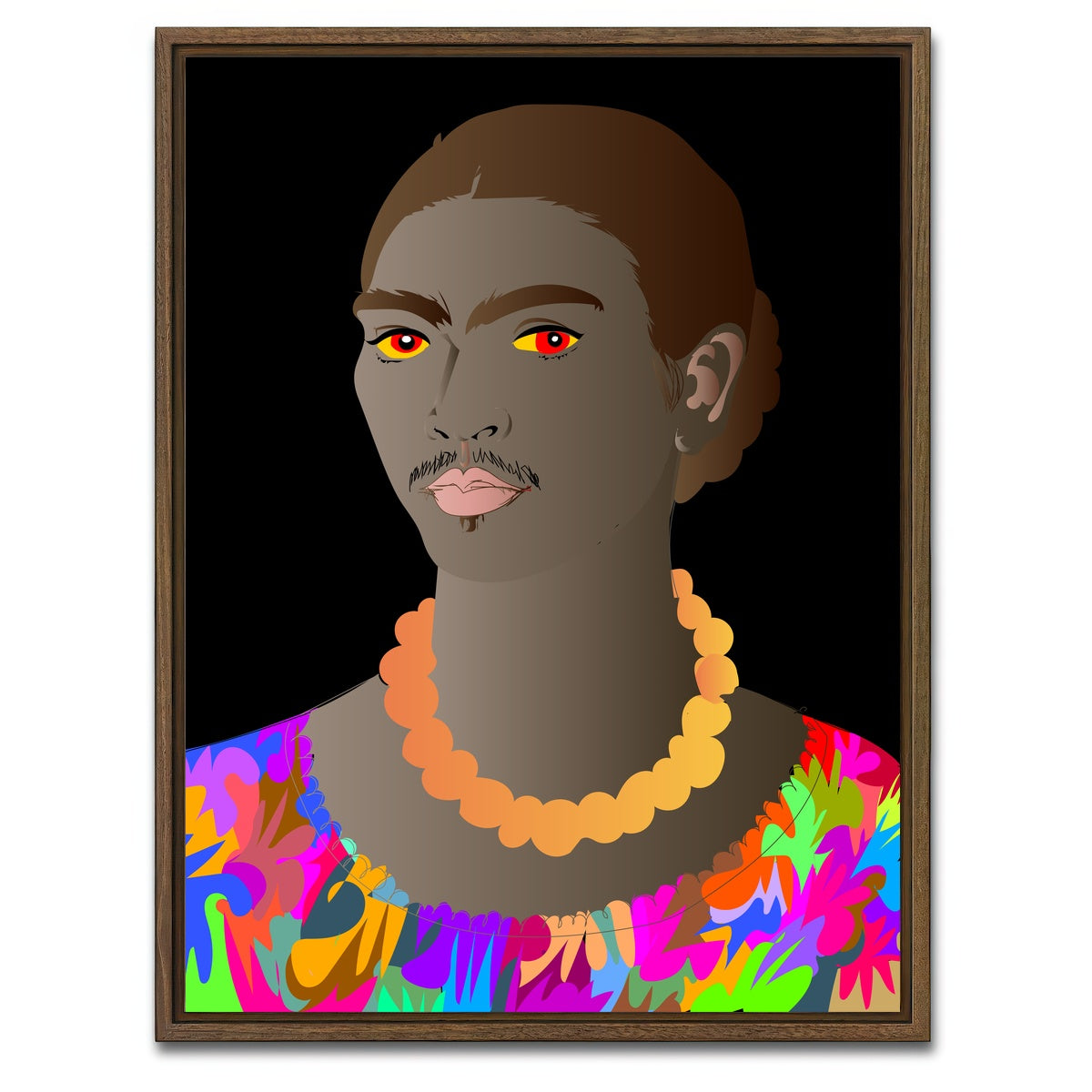 AUTO-MOCKUP WHITE | Frida 2 | 1 Piece | Walnut Framed Canvas | group=3x4