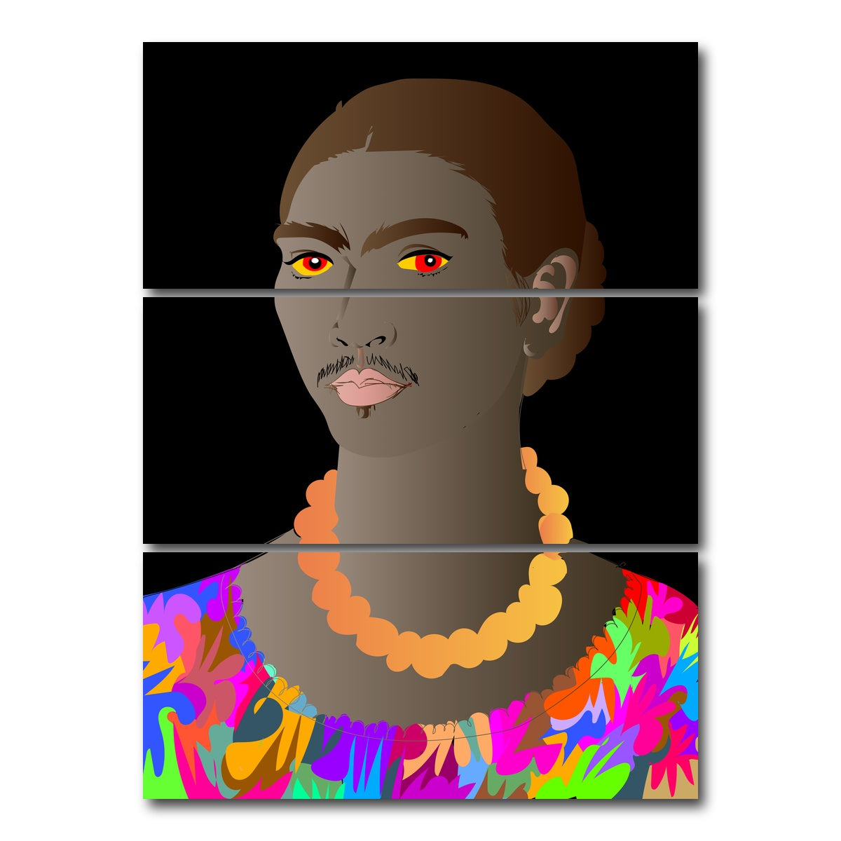 AUTO-MOCKUP WHITE | Frida 2 | 3 Piece | Gallery Wrap Canvas | group=8x18_stacked