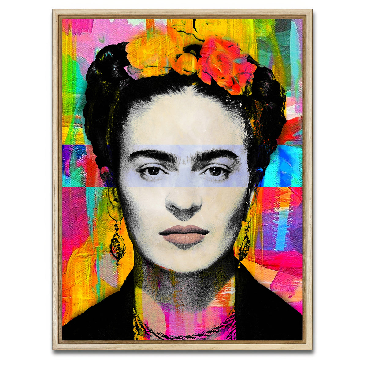 AUTO-MOCKUP WHITE | Frida In Color | 1 Piece | Natural Framed Canvas | group=3x4