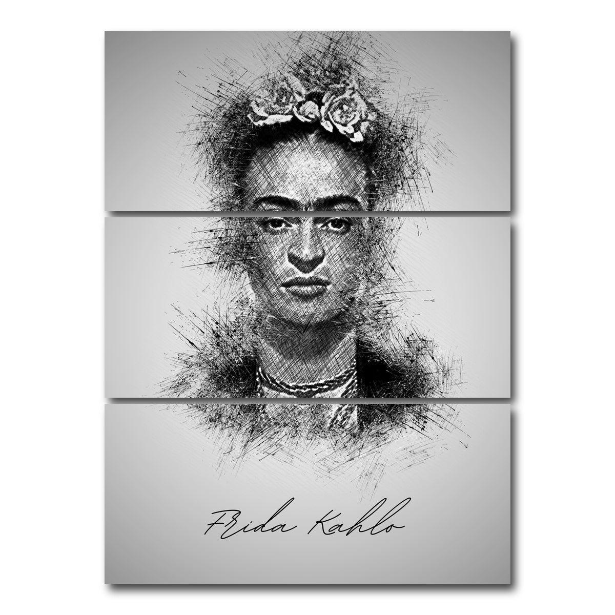 AUTO-MOCKUP WHITE | Frida Kahlo | 3 Piece | Gallery Wrap Canvas | group=8x18_stacked