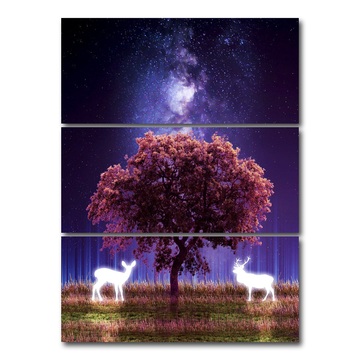 AUTO-MOCKUP WHITE | Friends | 3 Piece | Gallery Wrap Canvas | group=8x18_stacked