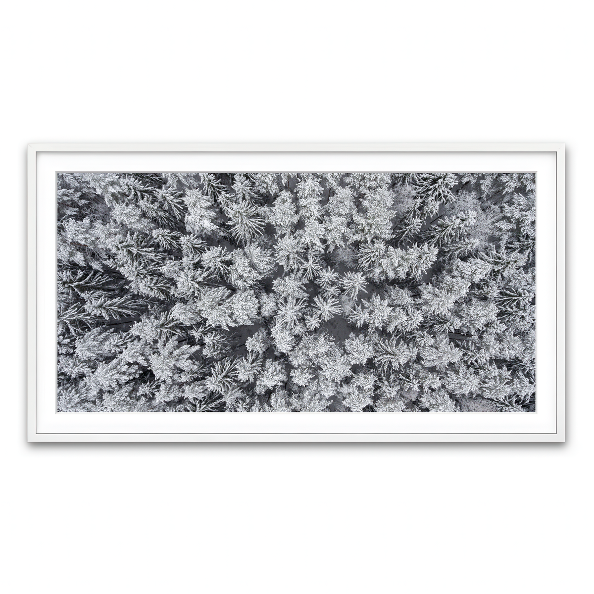 Framed Print 2x1 White