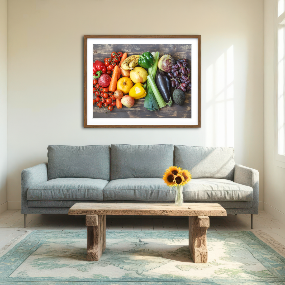 AUTO-MOCKUP ROOM | Fruits & Vegetables Wall Art