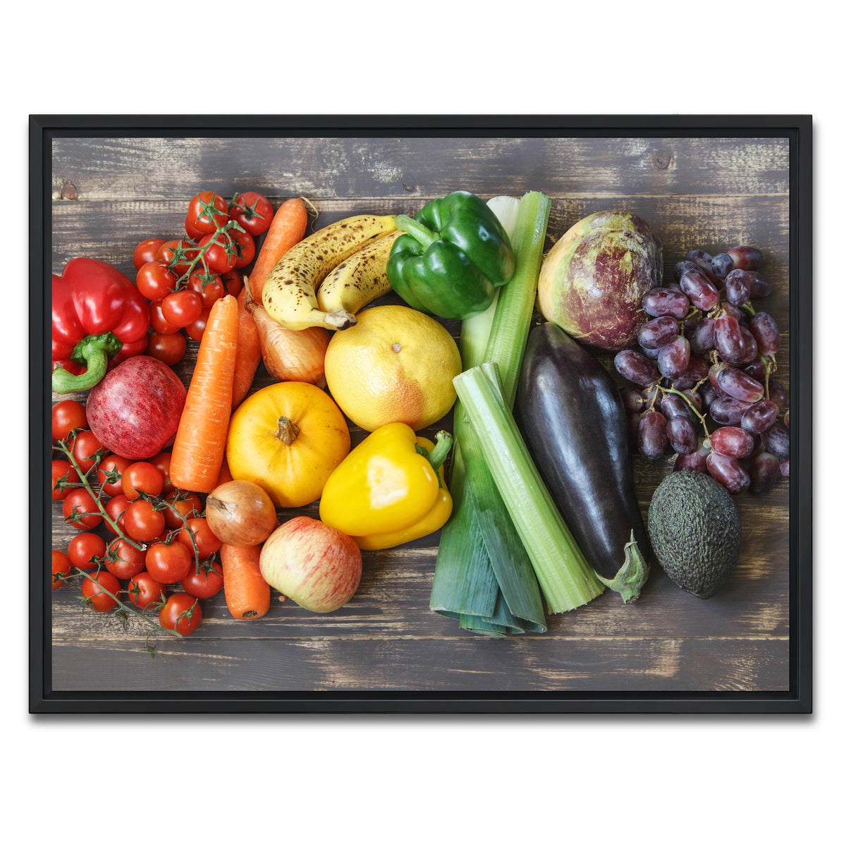 AUTO-MOCKUP WHITE | Fruits & Vegetables | 1 Piece | Black Framed Canvas | group=4x3