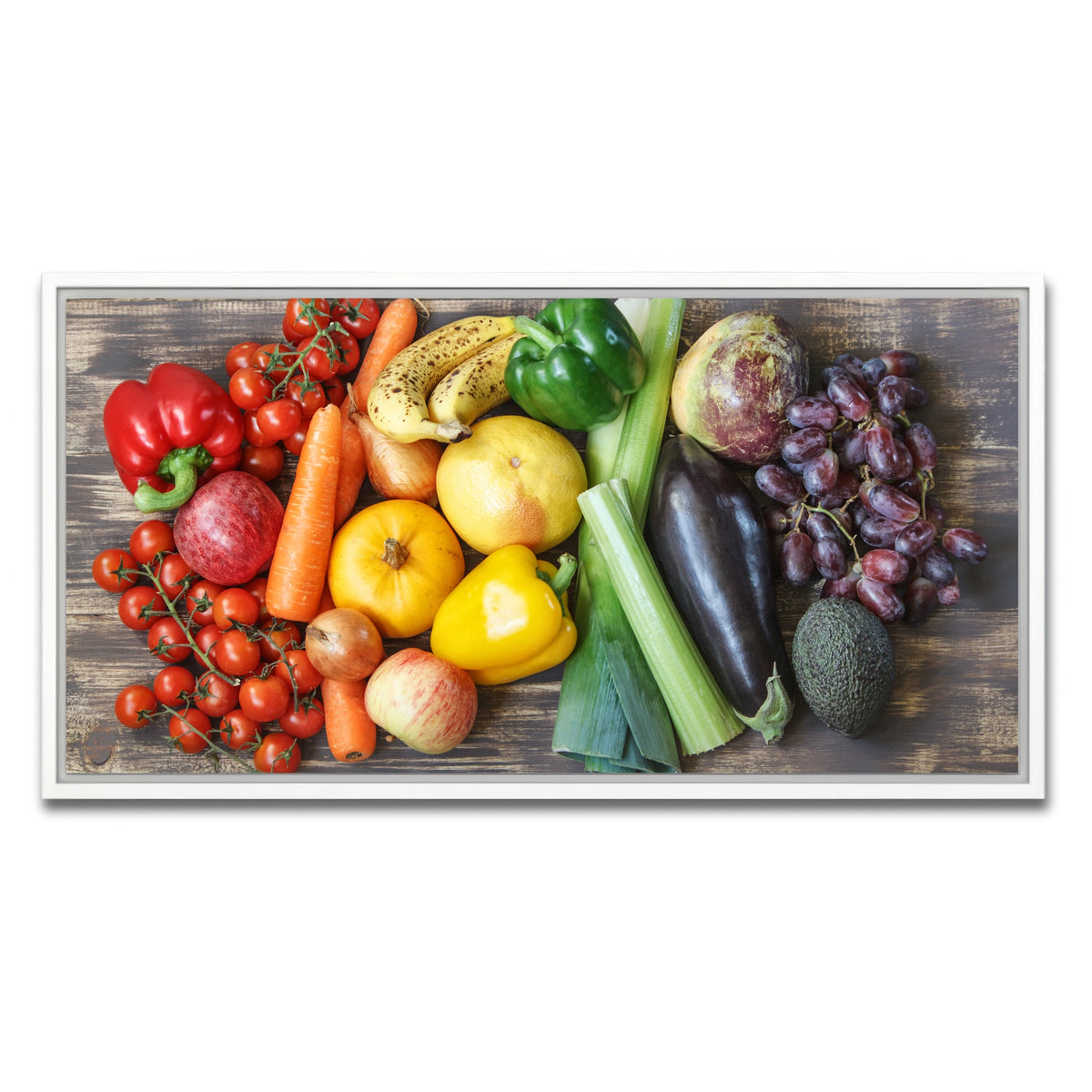 AUTO-MOCKUP WHITE | Fruits & Vegetables | 1 Piece | White Framed Canvas | group=2x1