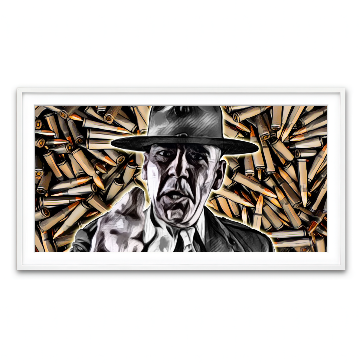 Framed Print 2x1 White