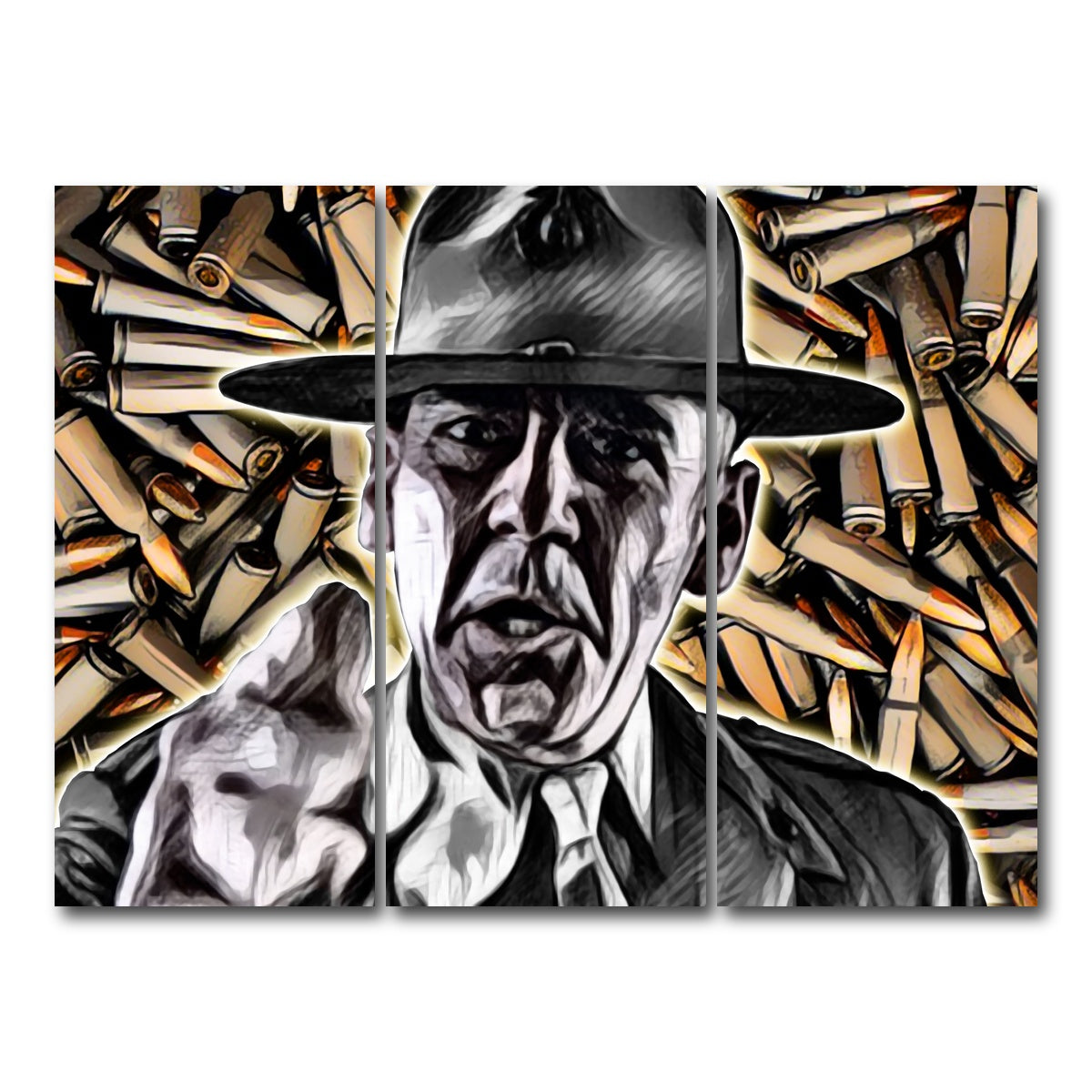 AUTO-MOCKUP WHITE | Full Metal Jacket Bullets | 3 Piece | Gallery Wrap Canvas | group=8x18