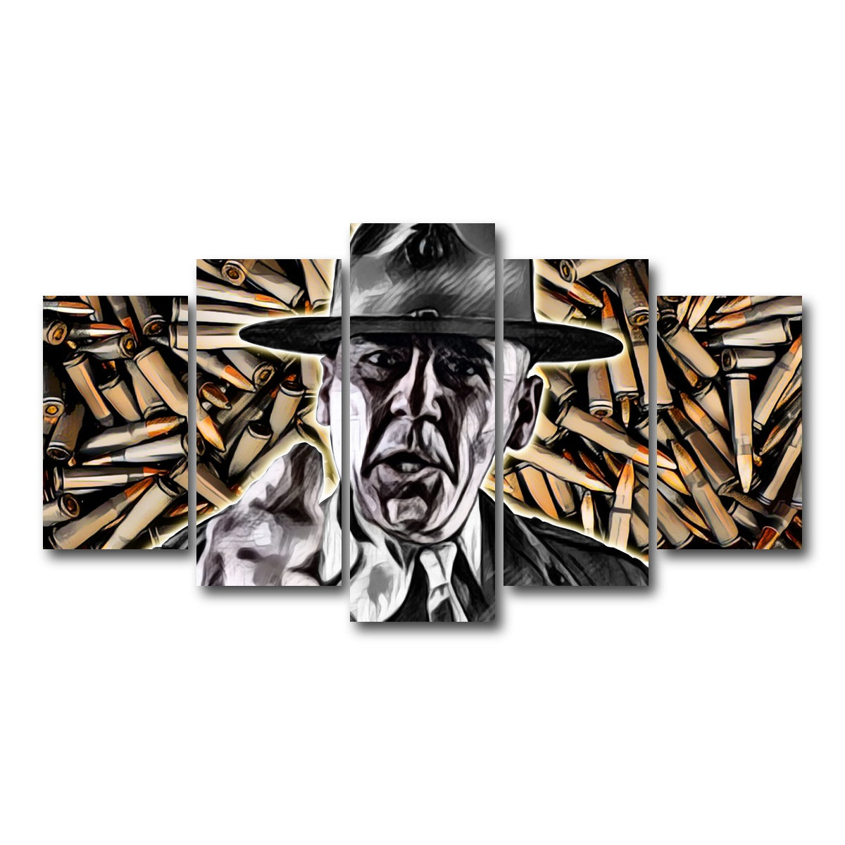 AUTO-MOCKUP WHITE | Full Metal Jacket Bullets | 5 Piece | Gallery Wrap Canvas | group=5_normal