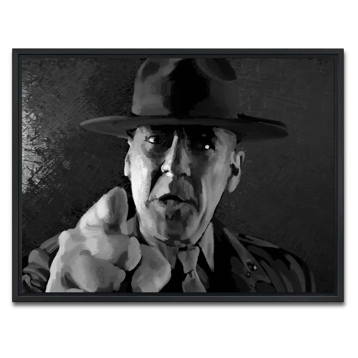 AUTO-MOCKUP WHITE | Full Metal Jacket | 1 Piece | Black Framed Canvas | group=4x3