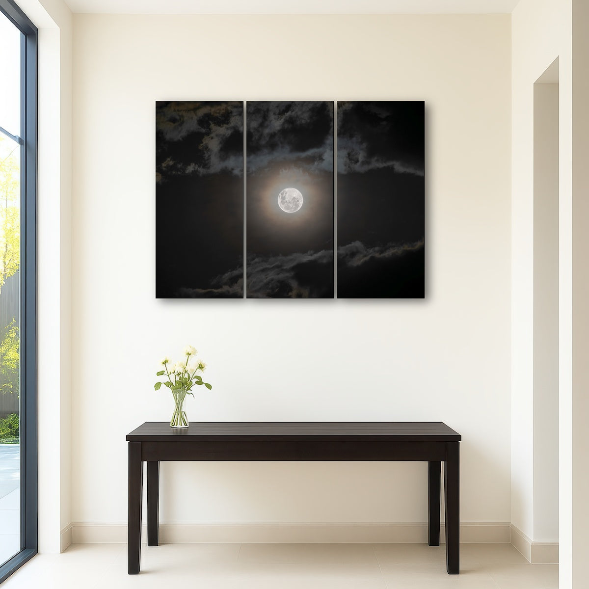 AUTO-MOCKUP ROOM | Full moon on a cloudy night