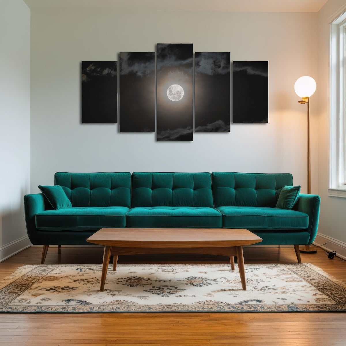 AUTO-MOCKUP ROOM | Full moon on a cloudy night