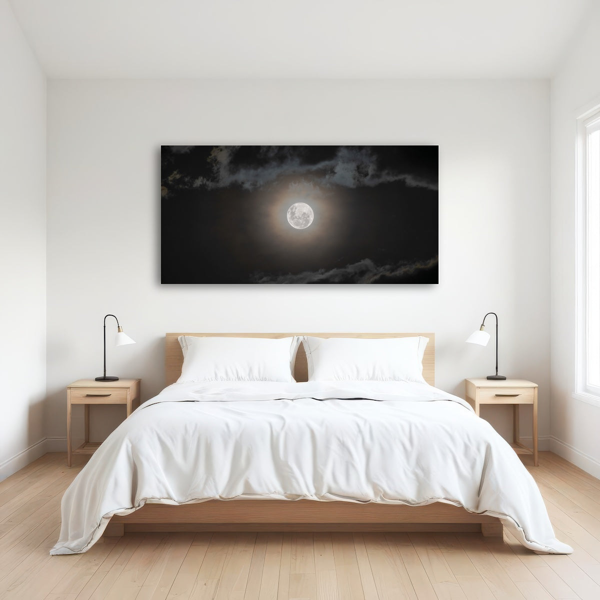 AUTO-MOCKUP ROOM | Full moon on a cloudy night
