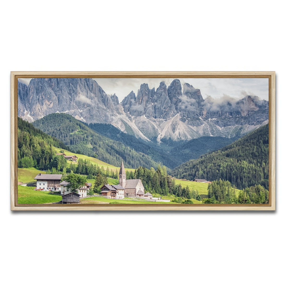AUTO-MOCKUP WHITE | Funes Valley | 1 Piece | Natural Framed Canvas | group=2x1
