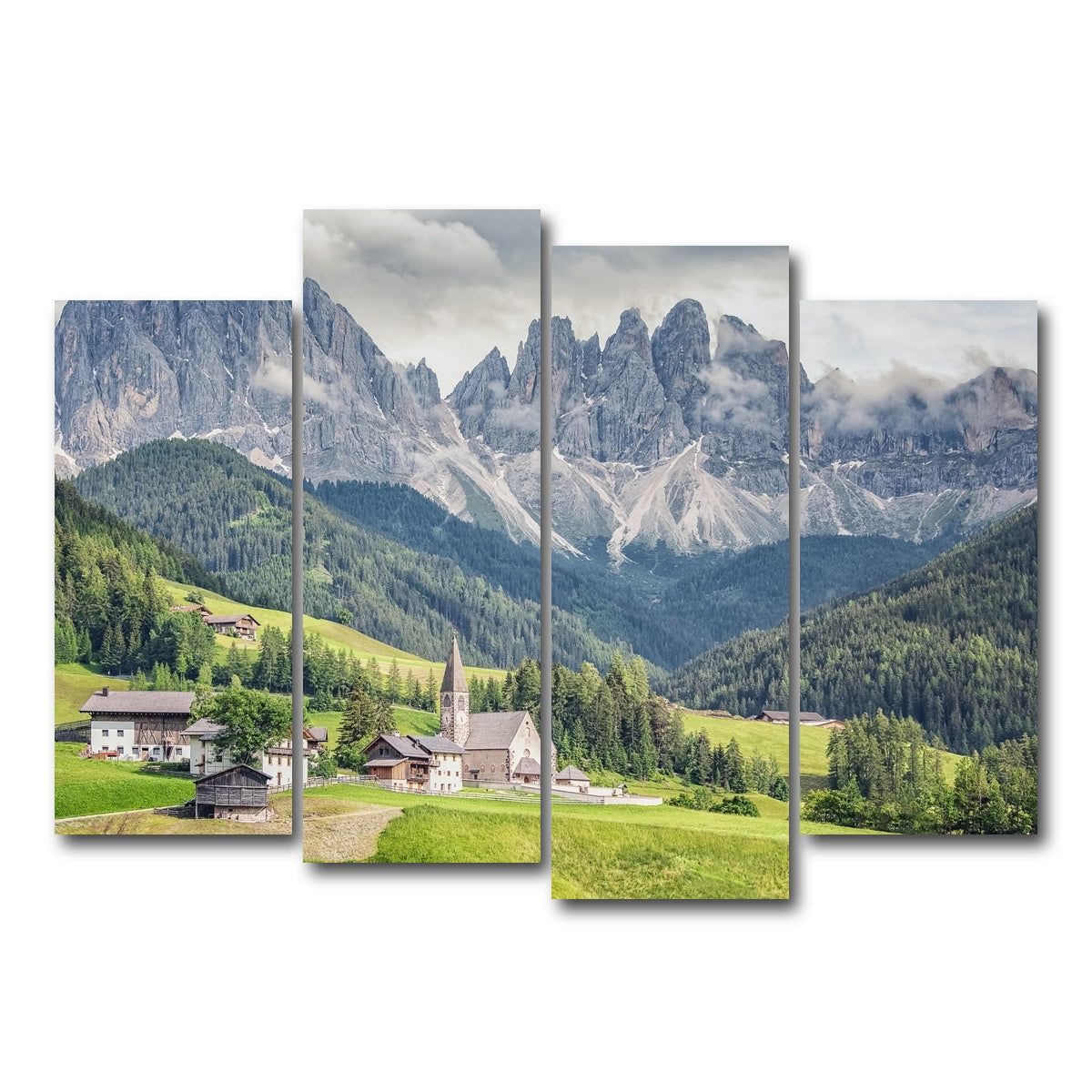 AUTO-MOCKUP WHITE | Funes Valley | 4 Piece | Gallery Wrap Canvas | group=4_normal