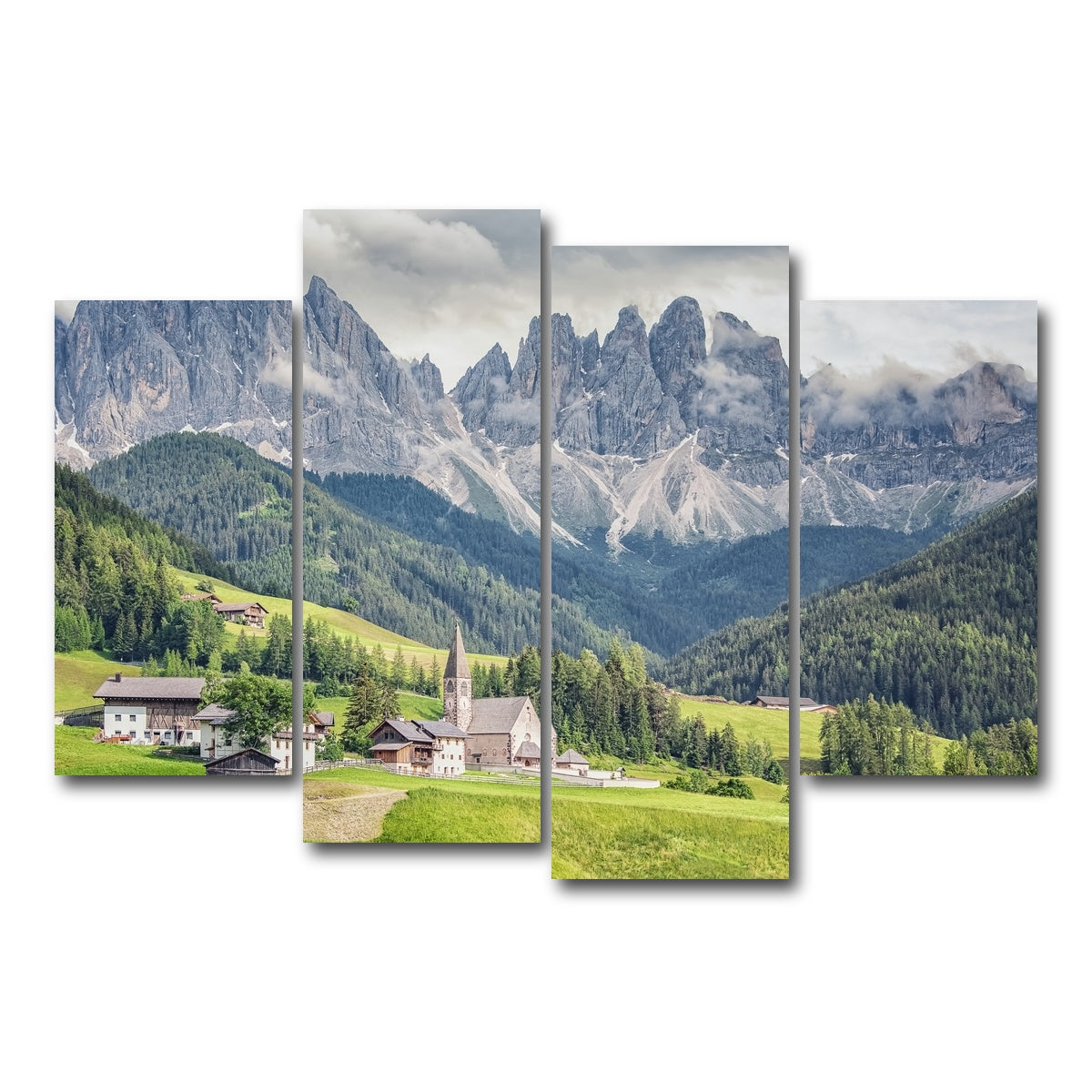 AUTO-MOCKUP WHITE | Funes Valley | 4 Piece | Gallery Wrap Canvas | group=4_short