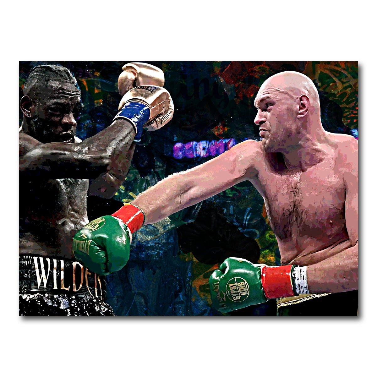 AUTO-MOCKUP WHITE | Fury Vs. Wilder | 1 Piece | Gallery Wrap Canvas | group=4x3