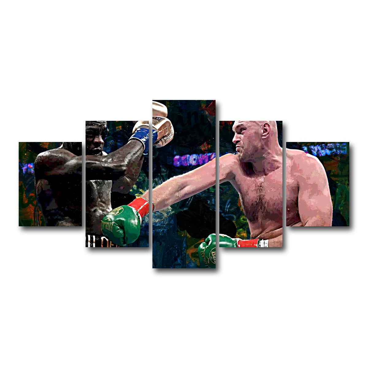 AUTO-MOCKUP WHITE | Fury Vs. Wilder | 5 Piece | Gallery Wrap Canvas | group=5_short